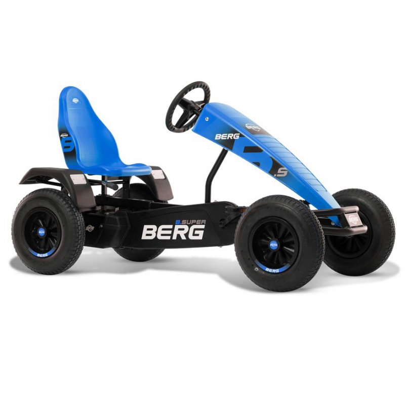 BERG Kartings ar pedāļiem XL B.Super Blue BFR Piepūšamie riteņi no 5 gadiem līdz 100 kg