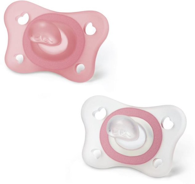 Chicco Smoczek Uspokajający Physioforma Mini Soft Silikonowy 2-6m Lumi 2 Szt Girl