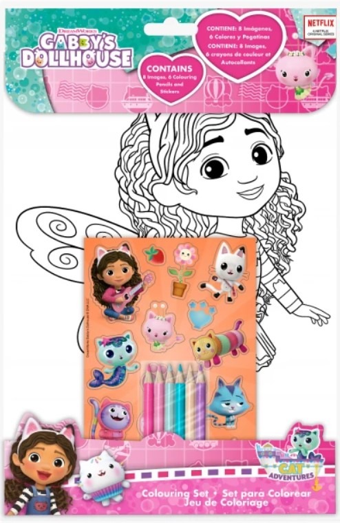 COLOURING SET WITH STICKERS