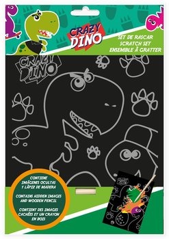 SCRATCH ART SET CRAZY DINO