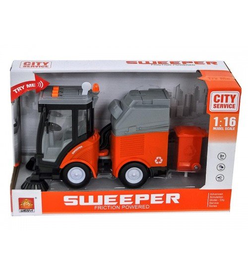 Мусоровоз Машина Cо светом и звуком 28 см Sweeper Wrecker488076