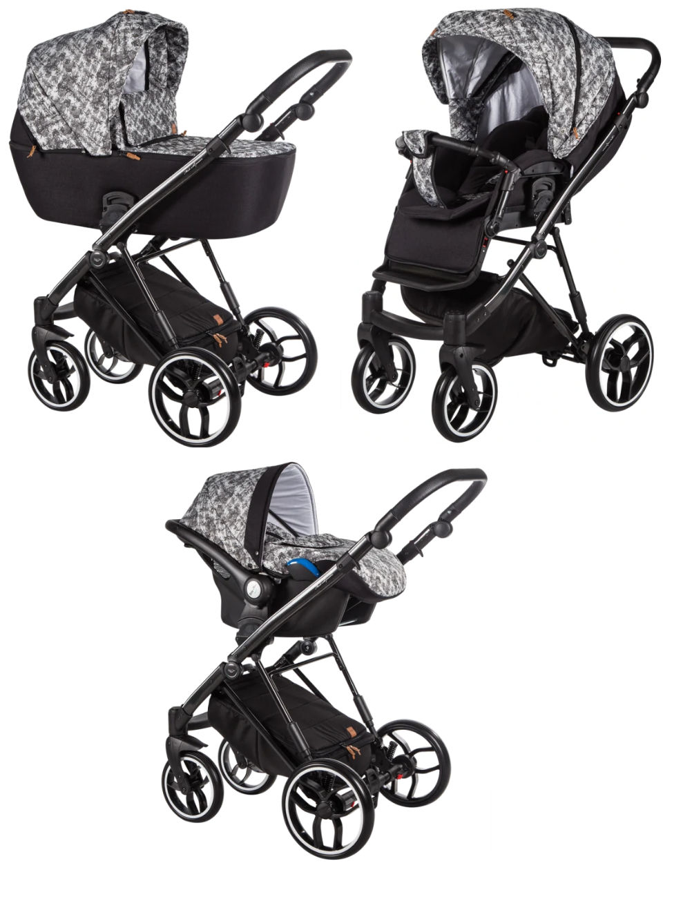 Baby Merc La Rosa LRL/LN04/B Детская коляска 3 в 1