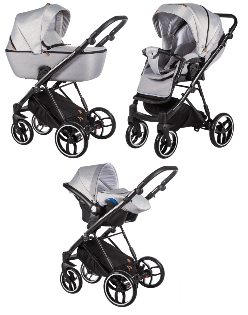 Baby Merc La Rosa LRL/LNL07/B Детская коляска 3 в 1