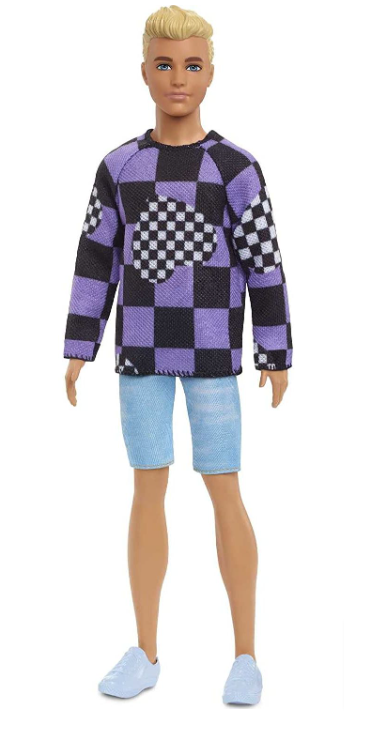 Barbie Ken Fashionistas Doll Asst. Checkered Hearts Kукла HBV25