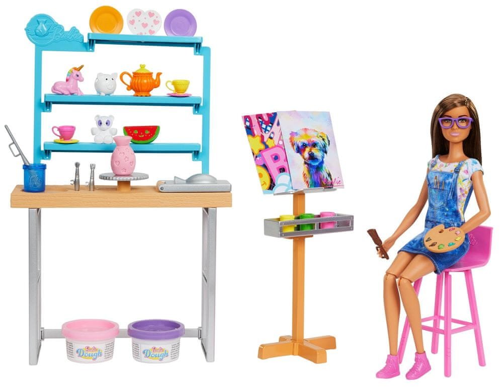 Barbie Relax & Create Art Studio Playset художественная студия HCM85