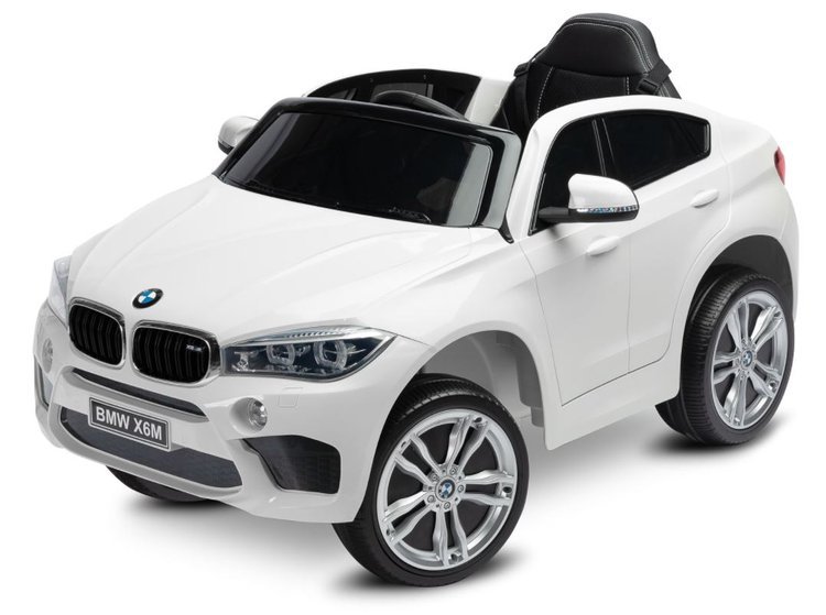 Детский электромобиль c пультом BMW X6M White Oiled