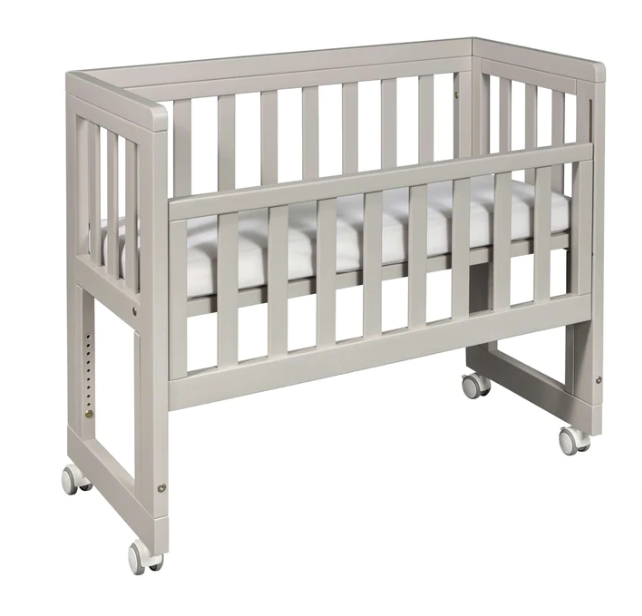 Детская колыбель с опускающейся боковиной TROLL Bedside Grey SWC-BD0062