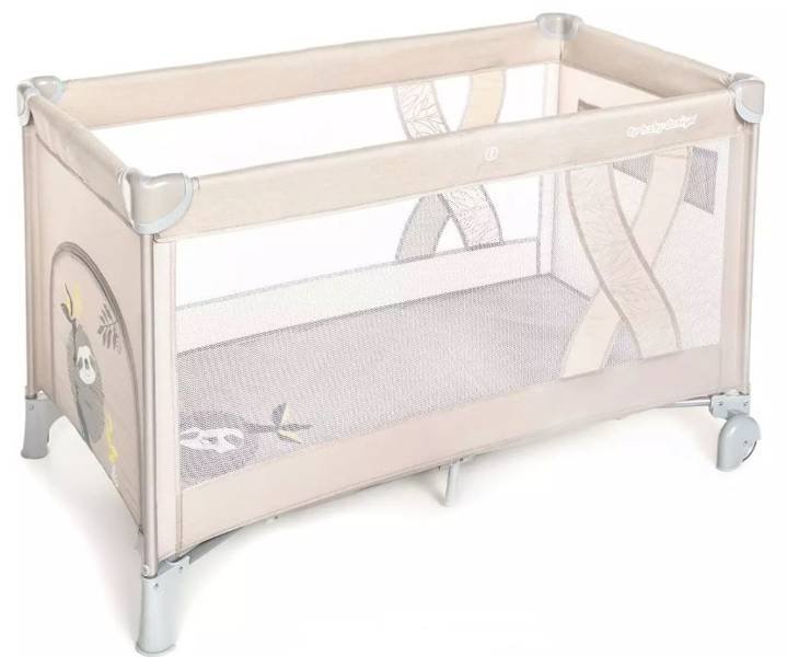 Кровать манеж для путешествий Baby Design Simple Beige