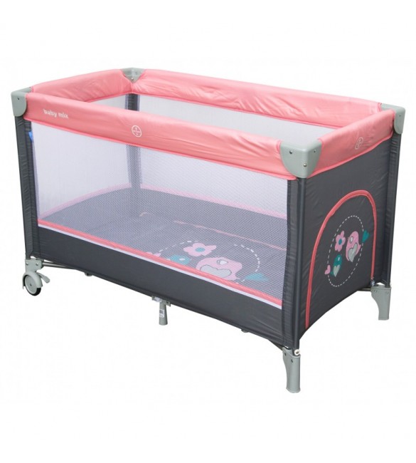 Кровать манеж для путешествий BabyMix SPARROWS 8052-186 pink