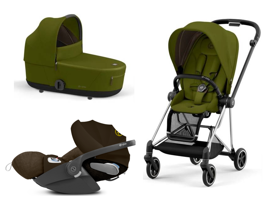 Cybex Mios 3.0 Khaki Green Plus + Cloud Z i-Size + Chrome Black frame Детская коляска 3in1