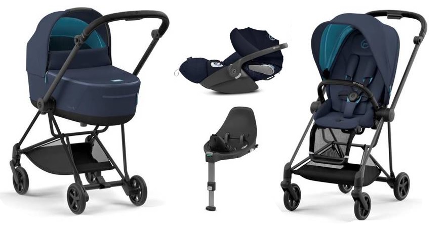 Cybex Mios 3.0 Nautical Blue + Cloud Z I-Size + Matt Black frame Детская коляска 4in1