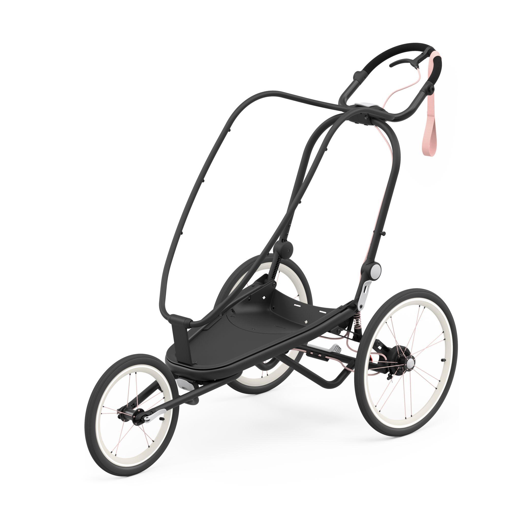 Cybex Zeno Black With Pink Details Рама для коляски для бега