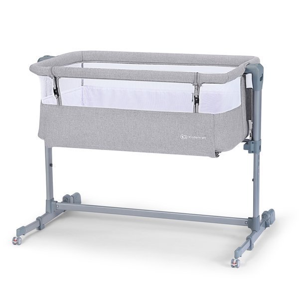 KinderKraft Neste Air Grey Кроватка для комфортного совместного сна 2in1