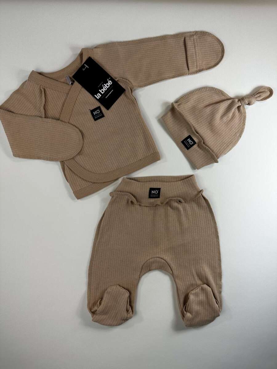 La Bebe Baby Set Cappuccino Детский комплект из 3 частей 100% хлопок