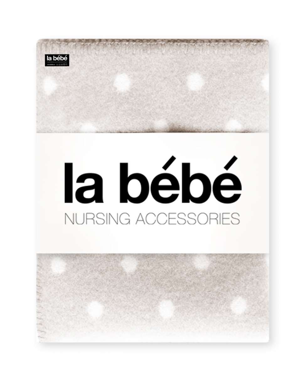 La Bebe™ Cosy Grey Dots Natural Lambswool Детское шерстяное одеяло 100х140 см