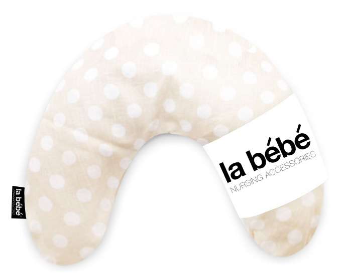 La Bebe Mimi Nursing Cotton Pillow Dots Подковка для сна, путишествий, кормления малыша 19x46cm