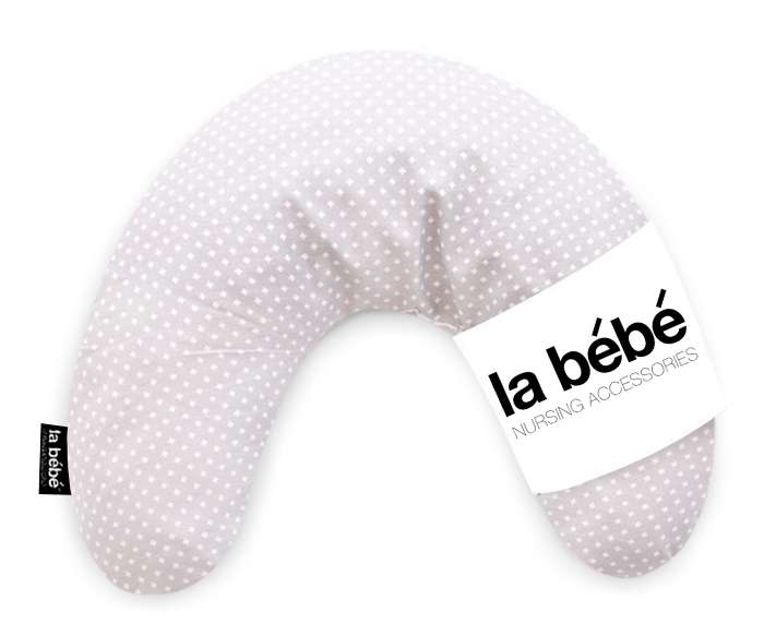 La Bebe Mimi Nursing Ripple Grey Satin Pillow Подковка для сна, кормления малыша 19x46cm