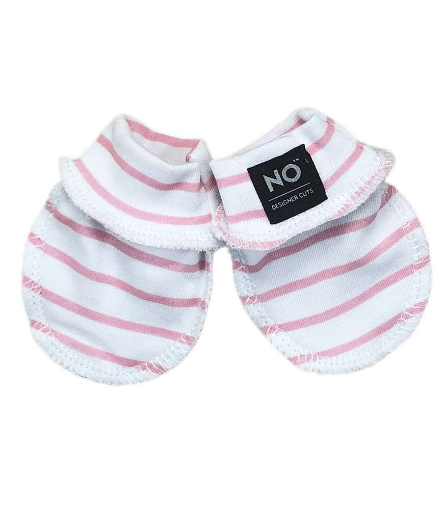 La Bebe NO Baby Mittens Stripes Детские рукaвички Aнтицарапки из мягкого хлопка