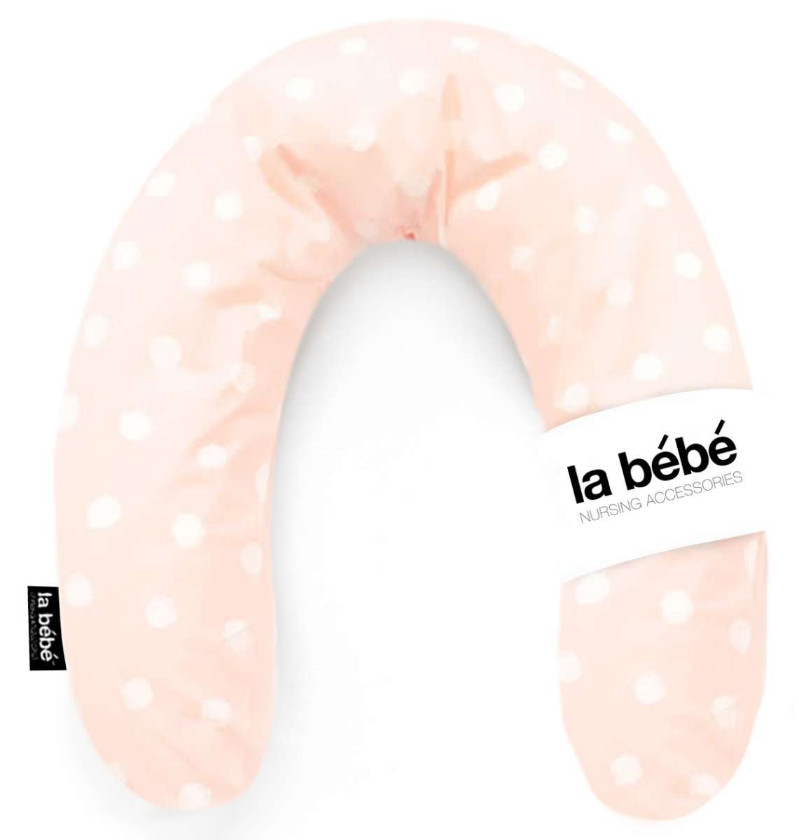 La Bebe Rich Cotton Nursing Maternity Pillow  Pink dots Подковка для сна, кормления малыша 30x104cm