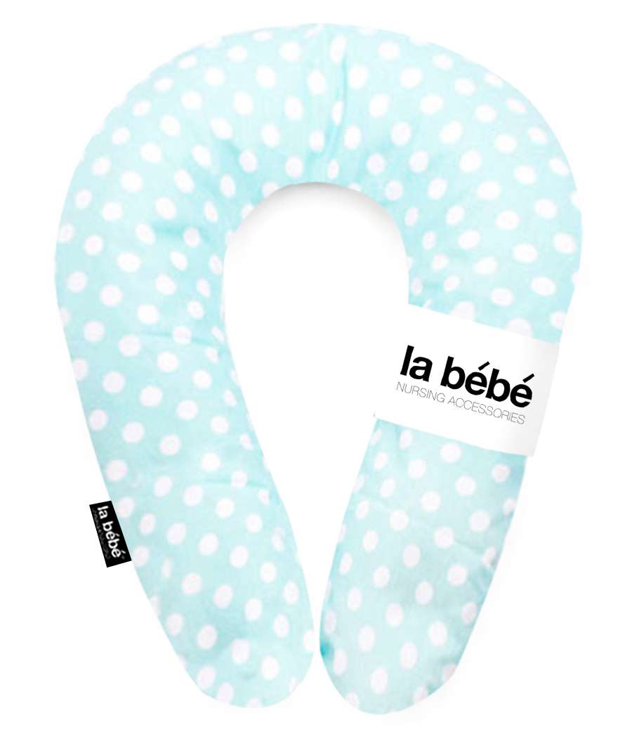 La Bebe Snug Cotton Mint Dots Подковка для сна/кормления малыша Mit 20x70см