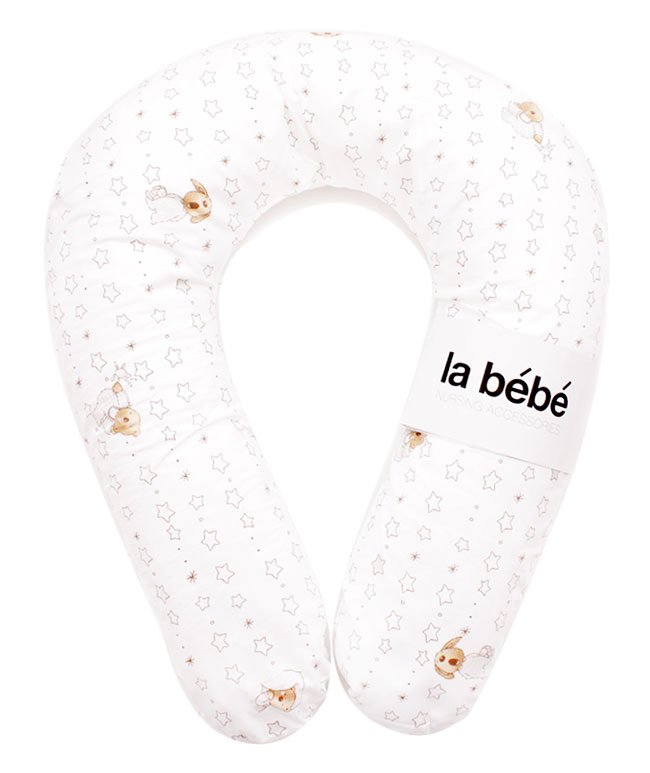 La Bebe Snug Cotton Nursing Maternity Pillow Sleepy Bears Подковка для сна, кормления малыша 20x70см