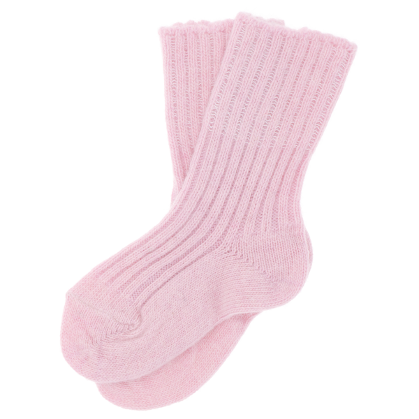 La bebe Wool Angora Blush Rose Детские шерстяные носочки