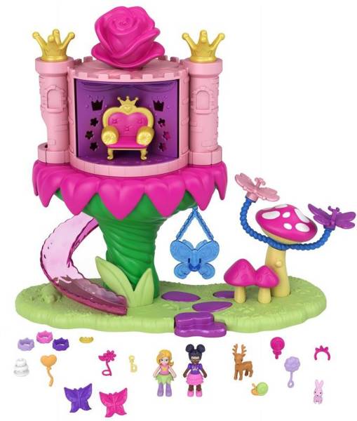 Mattel Polly Pocket Rainbow Funland Fairy Flight Ride GYK41 GYK43 Комплект Сказочный полет