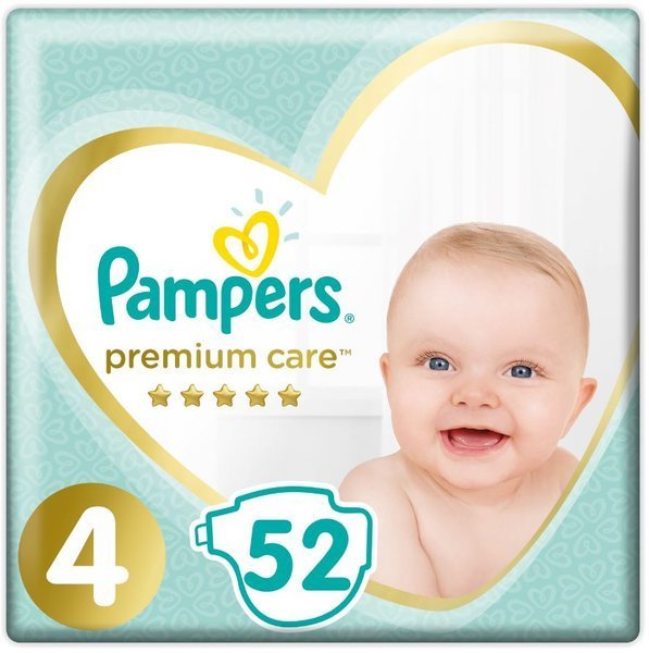 Pampers Premium Care подгузники 4 размер 52 шт.