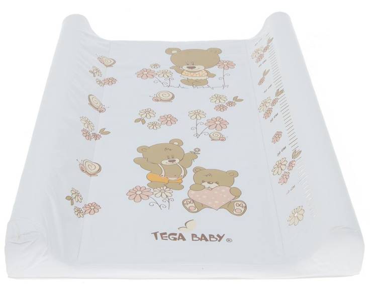 Пеленальная поверхность Tega Baby White Pearl Hard Bear