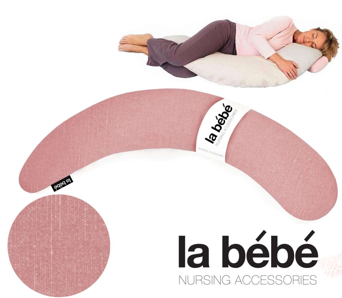 Чехол наволочка для подковы 185 cм La Bebe Moon Maternity Pillow Cover Old Rose