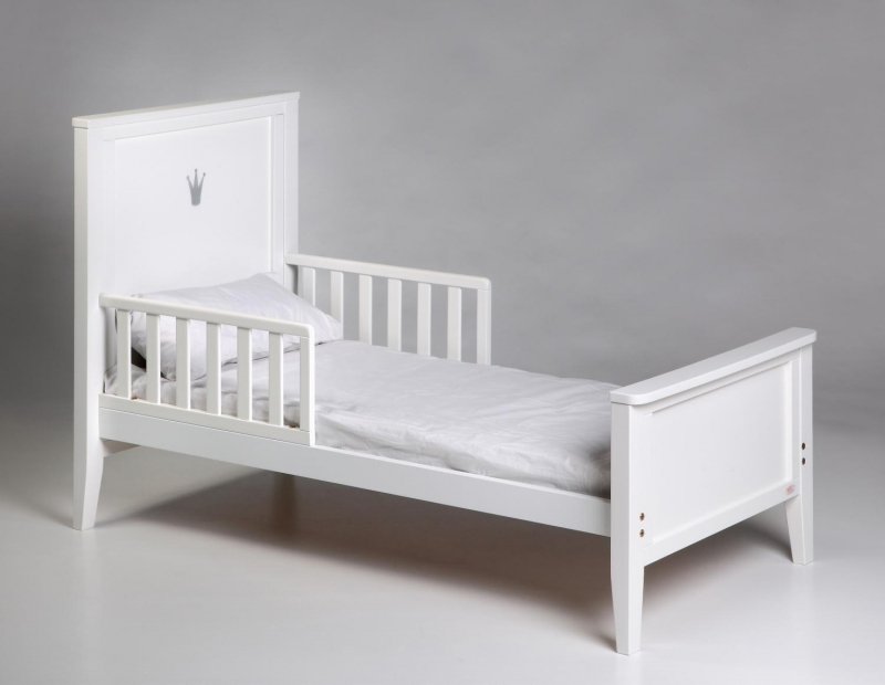 Подростковая деревянная кроватка TROLL Royal White TDB-RY0360