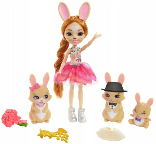 Royal Enchantimals Brystal Bunny & family Кукла с животными GYJ08