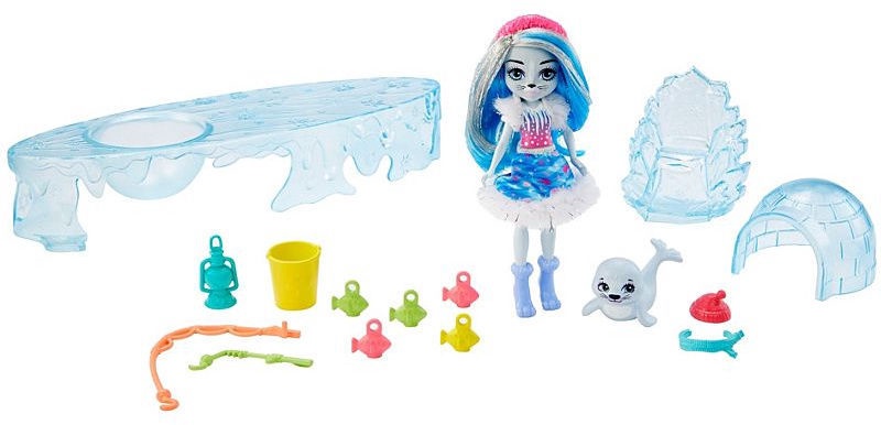 Royal Enchantimals Ice Fishing Playset с животными GJX48