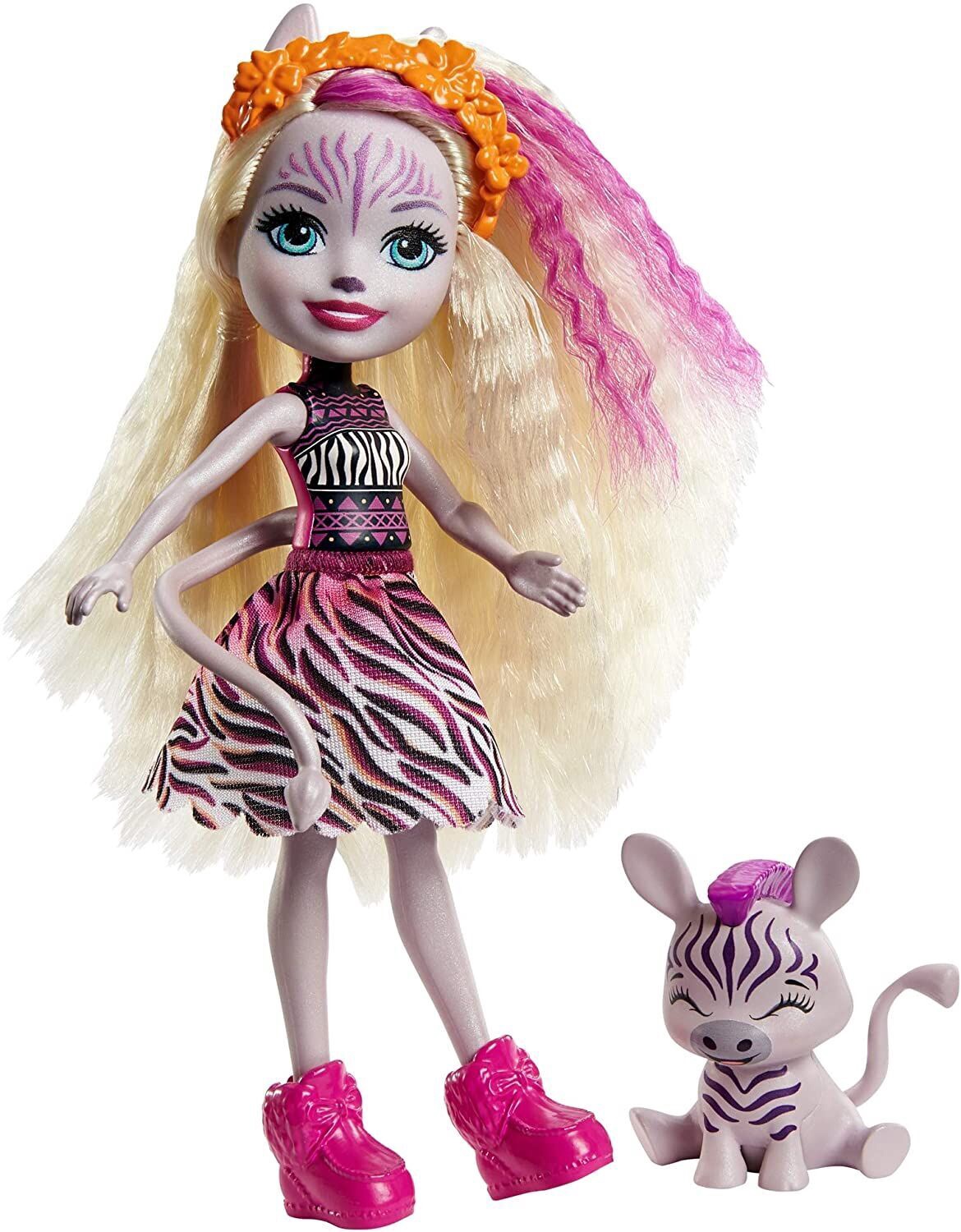 Royal Enchantimals Zadie Zebra & Ribbon Кукла с животными GTM27