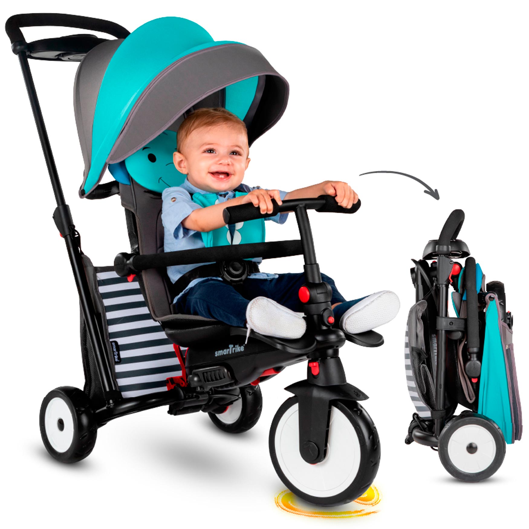 Smartrike Folding Trike 7in1 STR 5 Blue Детский трехколесный велосипед