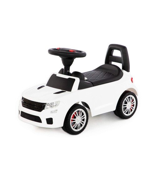 Машинка Каталка со звуковым сигналом SuperCar 1+ White PL84606