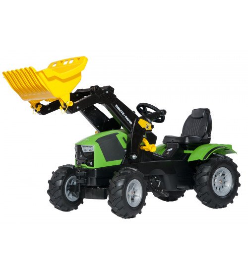 Трактор с педалями с ковшом и надувными колесами Rolly Toys rollyFarmtrac Deutz-Fahr 5120 (3-8 лет)  611218