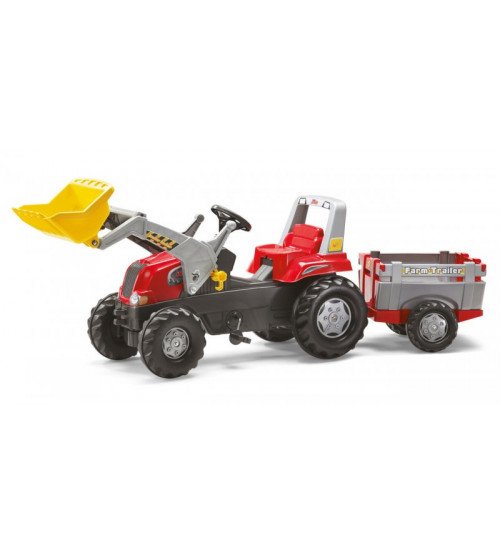 Трактор с педалями Rolly Toys rollyJunior RT с прицепом и ковшом (3-8 лет) 811397