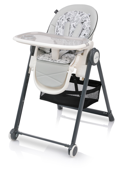 Baby Design PENNE Grey Стульчик для кормления с мягким вкладышем и лежачей позицией