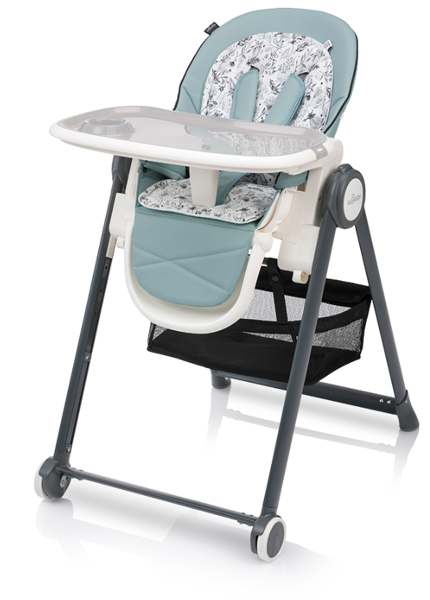 Baby Design PENNE Turquoise Стульчик для кормления с мягким вкладышем и лежачей позицией