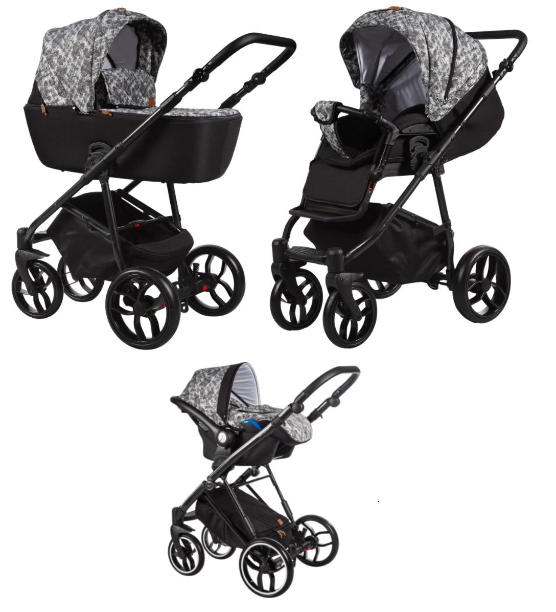 Baby Merc La Noche LNL/LN04/B Детская коляска 3 в 1