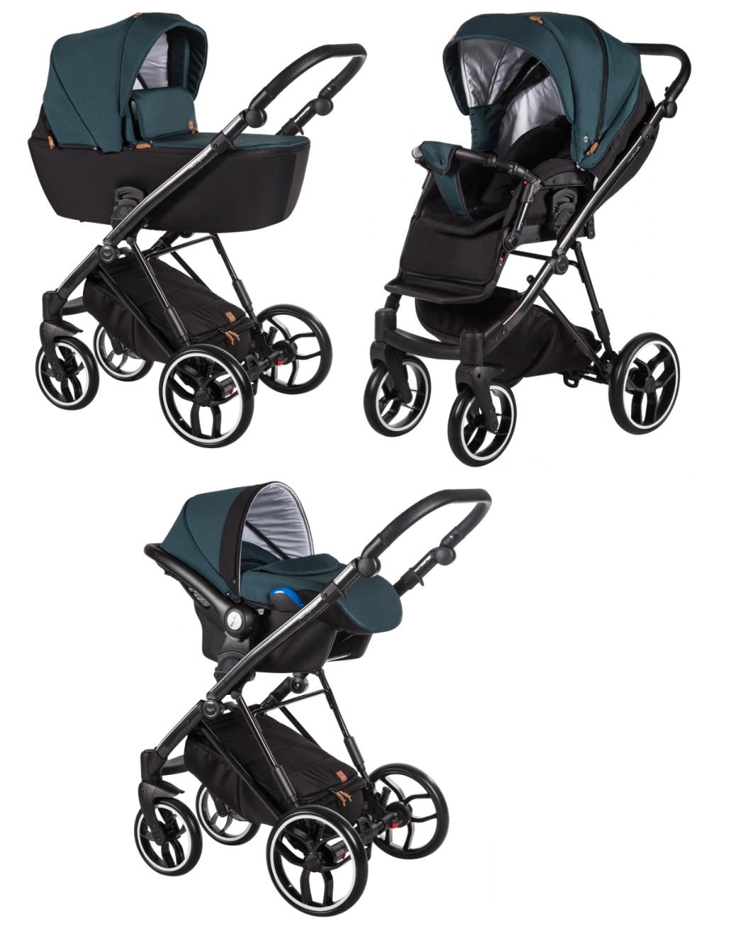 Baby Merc La Rosa LRL/LN10/B Детская коляска 3 в 1