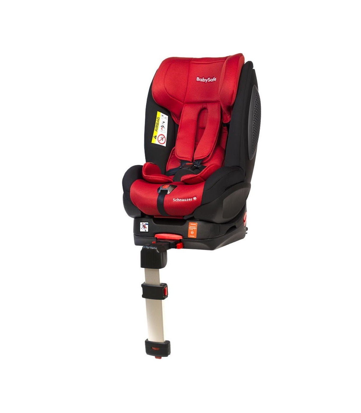 BabySafe Schnauzer Red Black + Base ISOFIX Детское автокресло 0-18 кг