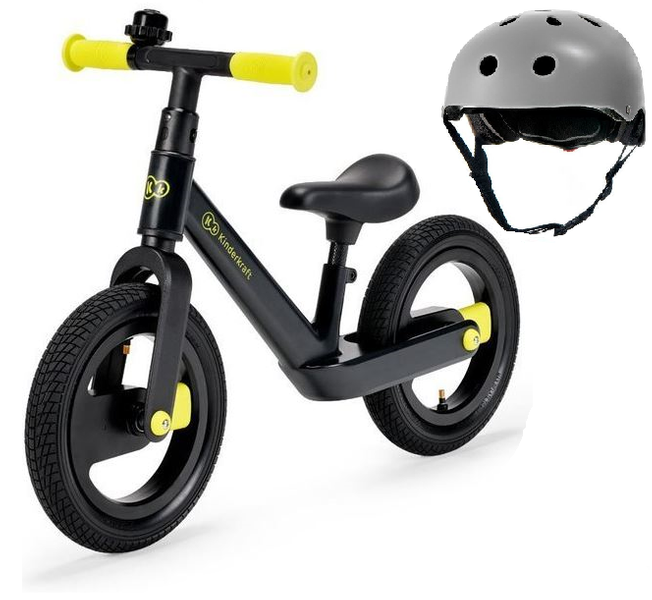 Беговел Kinderkraft Goswift Black Volt + регулируемый шлем для детей