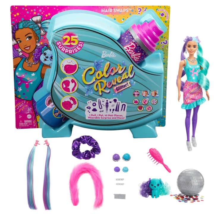 Barbie Color Reveal Hair Feature Playset кукла HBG38-2