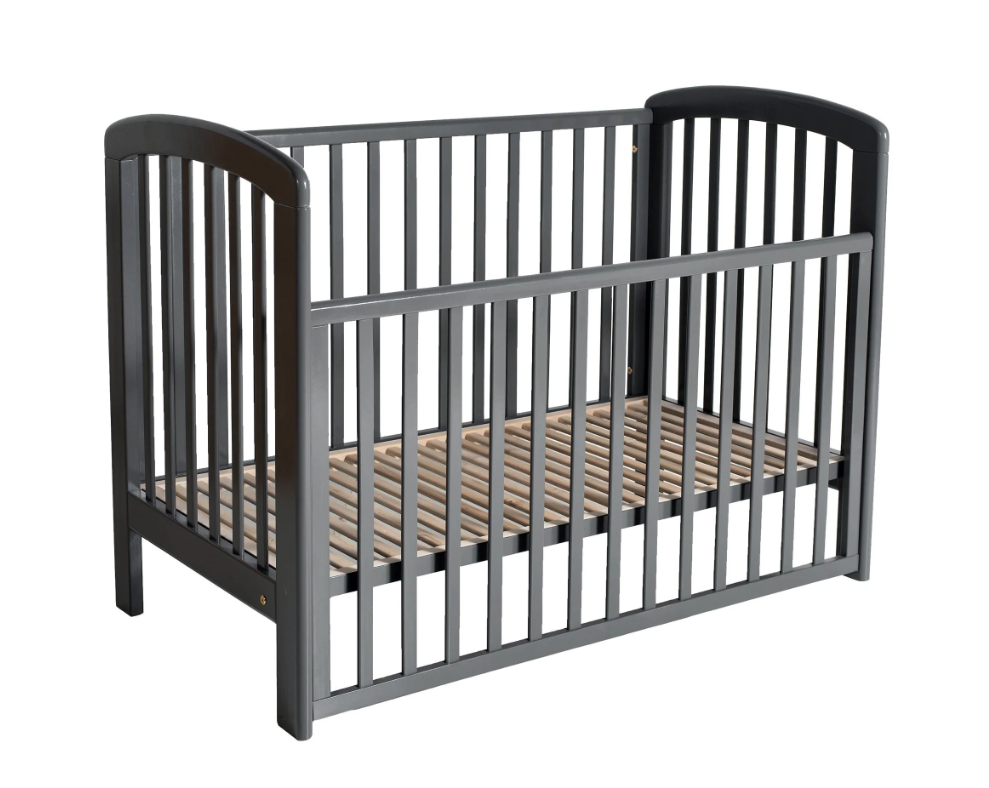 Детская кроватка с опускающейся боковиной TROLL Basic Lux HM Seal grey COT-S0183-SG