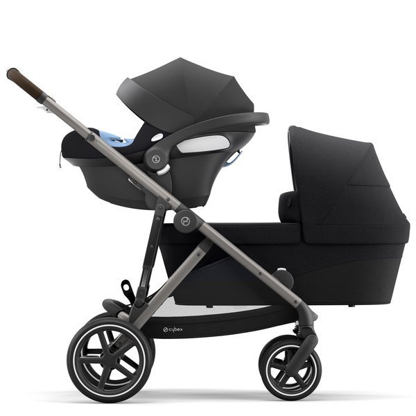 Cybex Gazelle S Deep Black + Aton M I-Size Коляска для двойняшек