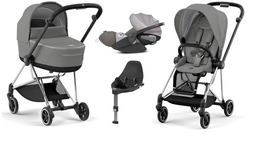 Cybex Mios 3.0 Soho Grey + Cloud Z I-Size + Chrome Black frame Детская коляска 4in1