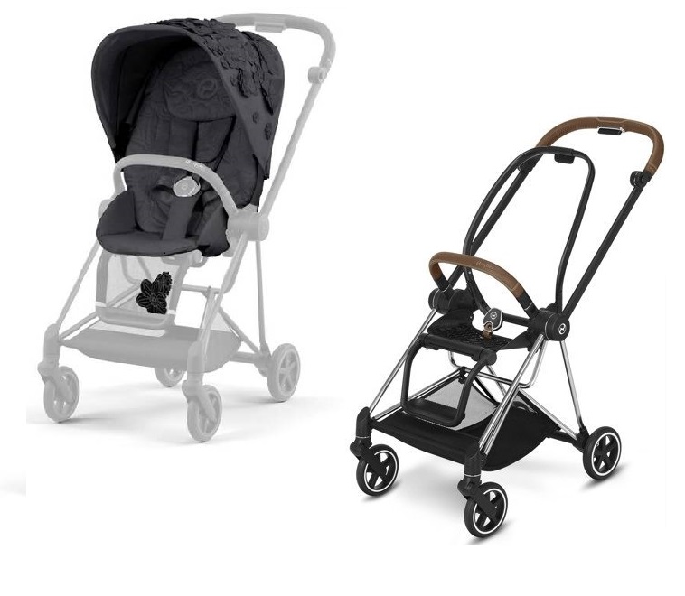 Cybex Mios Dream Grey Simply Flowers + Chrome Brown Frame Прогулочная коляска