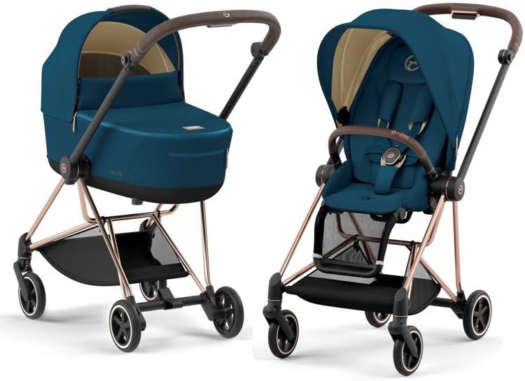 Cybex Mios Mountain Blue + Rose gold Frame Детская коляска 2in1